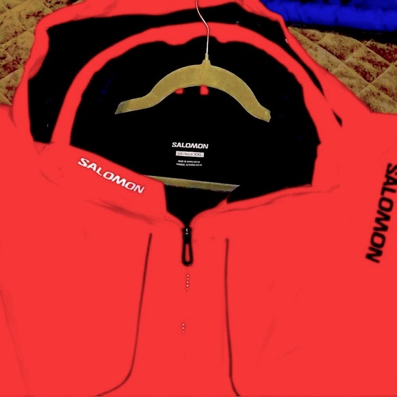 Salomon BRILLIANT-PERFORMANCEJACKET “FIERY RED”20,000mm rain proof PRIMOLOFT PRO - Picture 1 of 16
